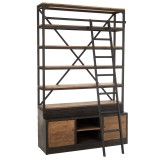 SHELF LIBARY SIX LADDER METAL WOOD 220 - CABINETS, SHELVES